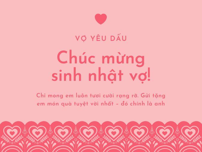 Lời chúc mừng sinh nhật vợ ngắn gọn ý nghĩa