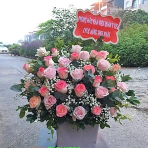 giỏ hoa tươi hồng thắm